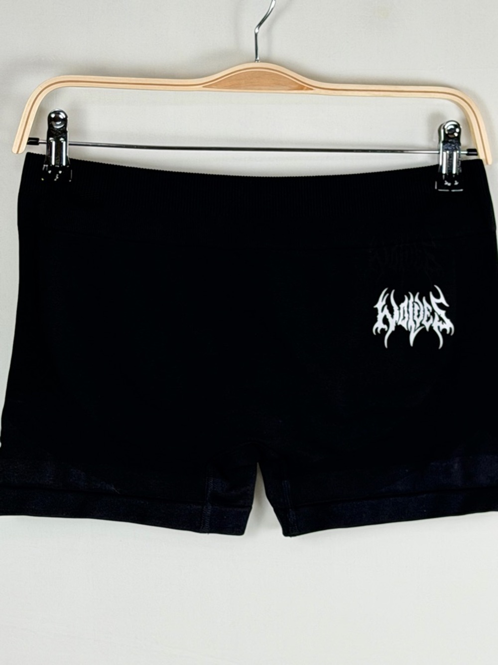 Darc Sport Scrunch Seamless Shorts Black Gym Wolf Logo LTD L